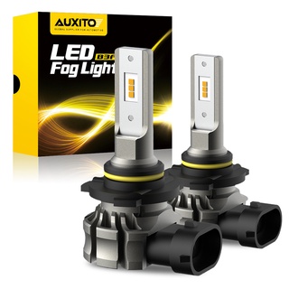 Auxito หลอดไฟตัดหมอก LED 9145 6000LM 300% H10 9140 9045 9040 CSP แบบเปลี่ยน สําหรับรถยนต์ 2 ชิ้น