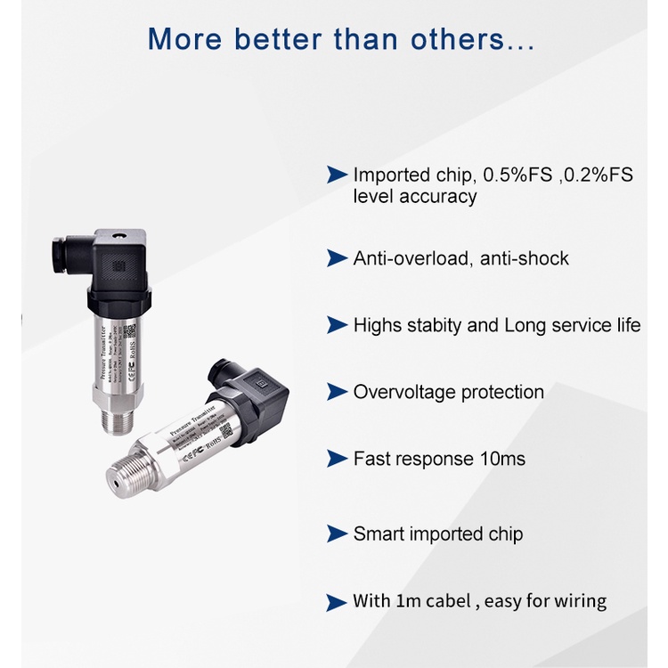 เครื่องส่งสัญญาณแรงดัน-g1-4-0-10v-เอาท์พุตเซนเซอร์-น้ํา-น้ํามัน-ก๊าซ-ของเหลว-200bar-24vdc-เซนเซอร์แรงดัน