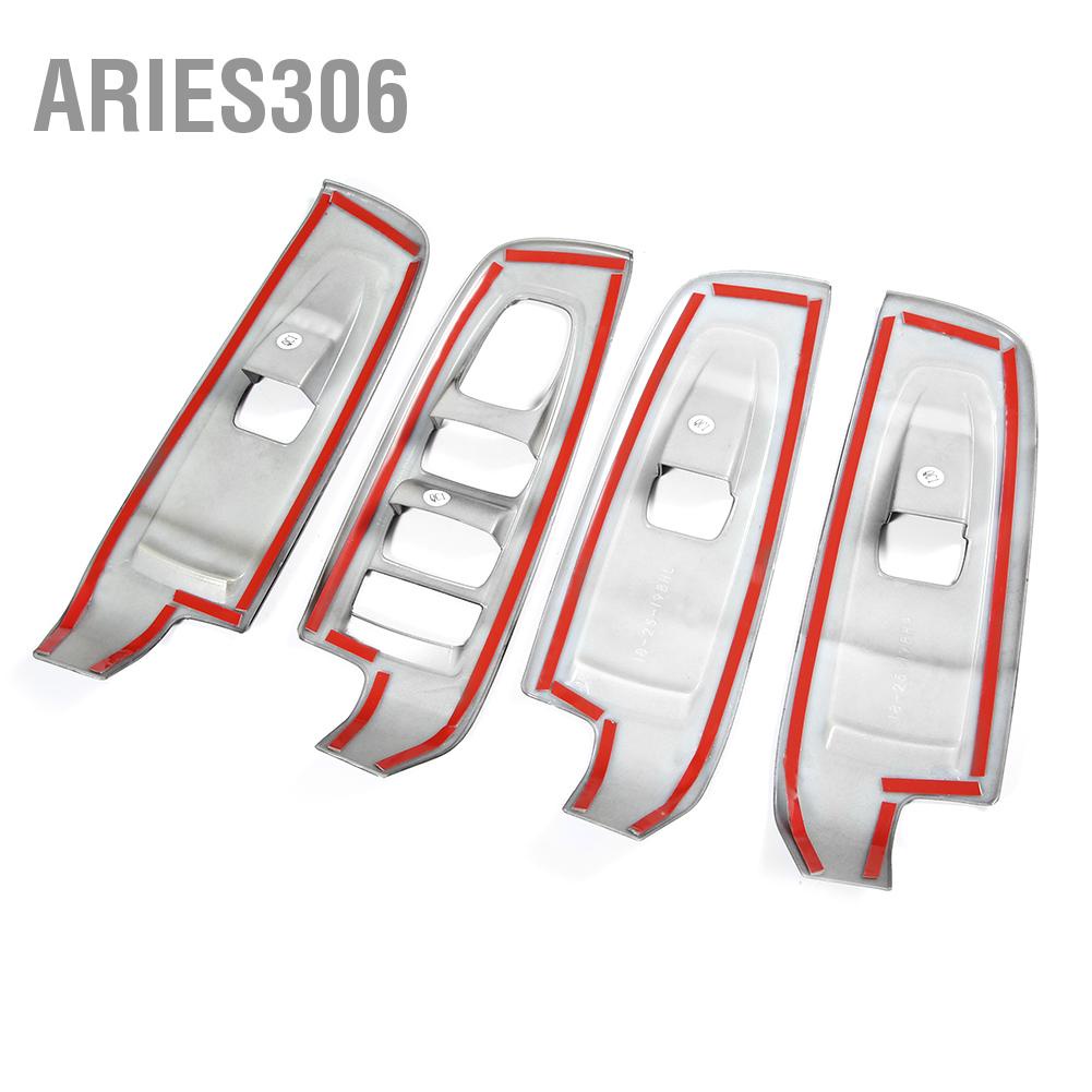 aries306-ฝาครอบปุ่มสวิตช์หน้าต่าง-ที่เท้าแขนประตูรถยนต์-ภายใน-สําหรับ-subaru-forester-sk-2019-4-ชิ้น