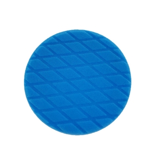 ฟองน้ำขัดสีรถ 6นิ้ว สีฟ้า Blue Fine Finishing Diamond Cross Polish Foam 6inch (สำหรับแป้นจับ 5นิ้ว เพื่อเว้นขอบ)