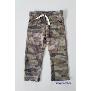 Carters : กางเกงขายาวเด็กเล็ก เอวยืด สีเขียวลายทหาร