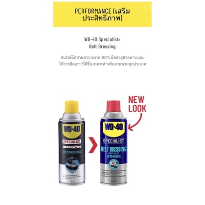 wd40-automotive-สเปรย์ฉีดสายพาน-belt-dressing-ขนาด-360-มิลลิลิตร-ยืดอายุการใช้งาน-รักษาเนื้อสายพาน-เพิ่มแรงยึดเกาะ-wd4