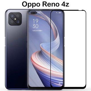 ส่งจากไทย ฟิล์มOPPO Reno4Z ฟิล์มกระจกนิรภัย ฟิล์มกระจกเต็มจอ ขอบดำ Oppo Reno 4Z ฟิล์มกระจกกันรอย หน้าจอ