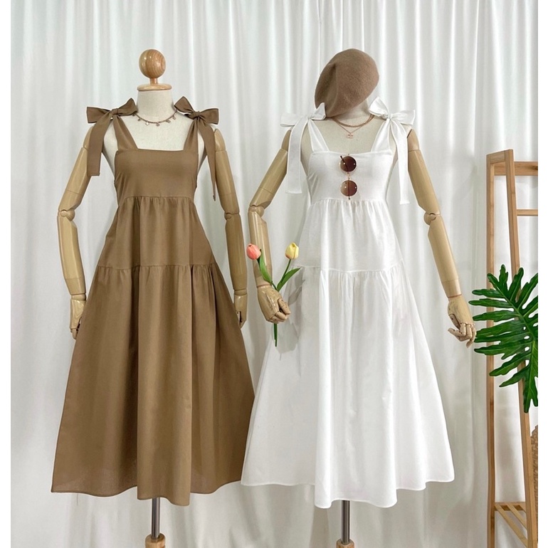 dd150-เดรสสายผูก-ผ้าคัตตอนผสมลินิน-สายผูกเองนะคะ-สวยมากค่า