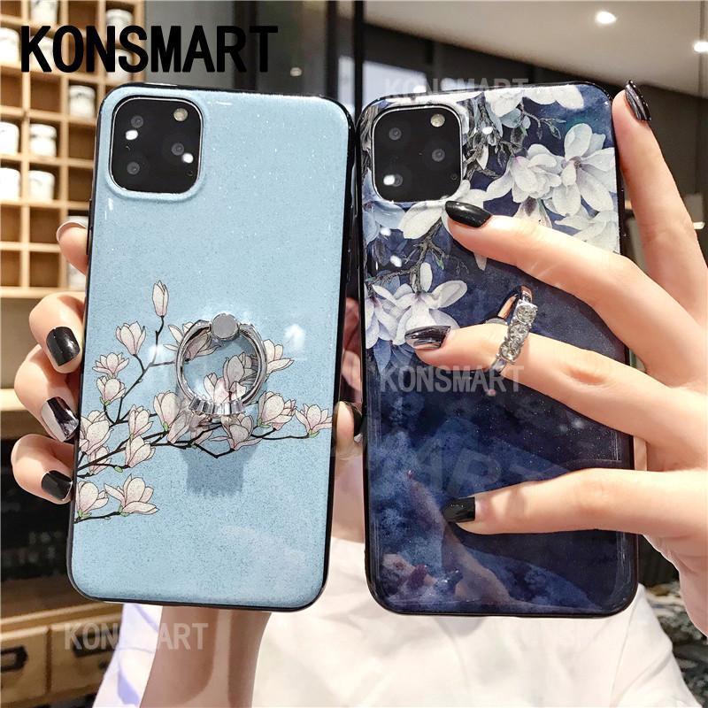 hot-เคสโทรศัพท์-for-xiaomi-mi-10t-xiaomi-10t-pro-case-bling-glitter-soft-tpu-case-with-finger-ring-holder-cover-2020-new-flowers-casing-เคส-for-xiaomi10t-mi10t-10tpro