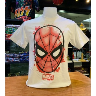 เสื้อยืดMarvel_ลิขสิทธิ์แท้ลายSpiderman.สีขาว(mvx-027)