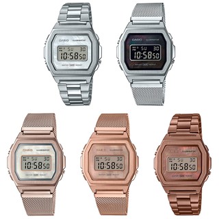 Casio Standard นาฬิกาข้อมือผู้หญิง สายสแตนเลส รุ่น A1000 (A1000D-7,A1000M-1B,A1000MCG-9,A1000MPG-9,A1000RG-5)