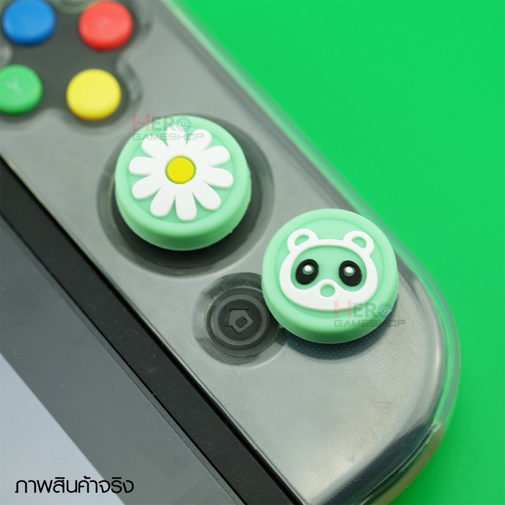 ภาพหน้าปกสินค้าจุก ซิลิโคน Nintendo Switch อนาล็อก Joy Con Animal Crossing Tom nook And Flower จากร้าน zetrider บน Shopee