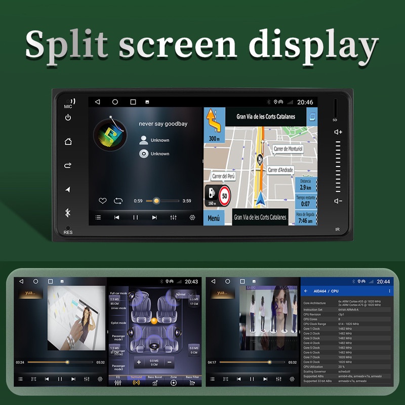 [8G+128G 360° Panoramic] Android 14 9/10 นิ้ว Android รถวิทยุสเตอริโอ ...