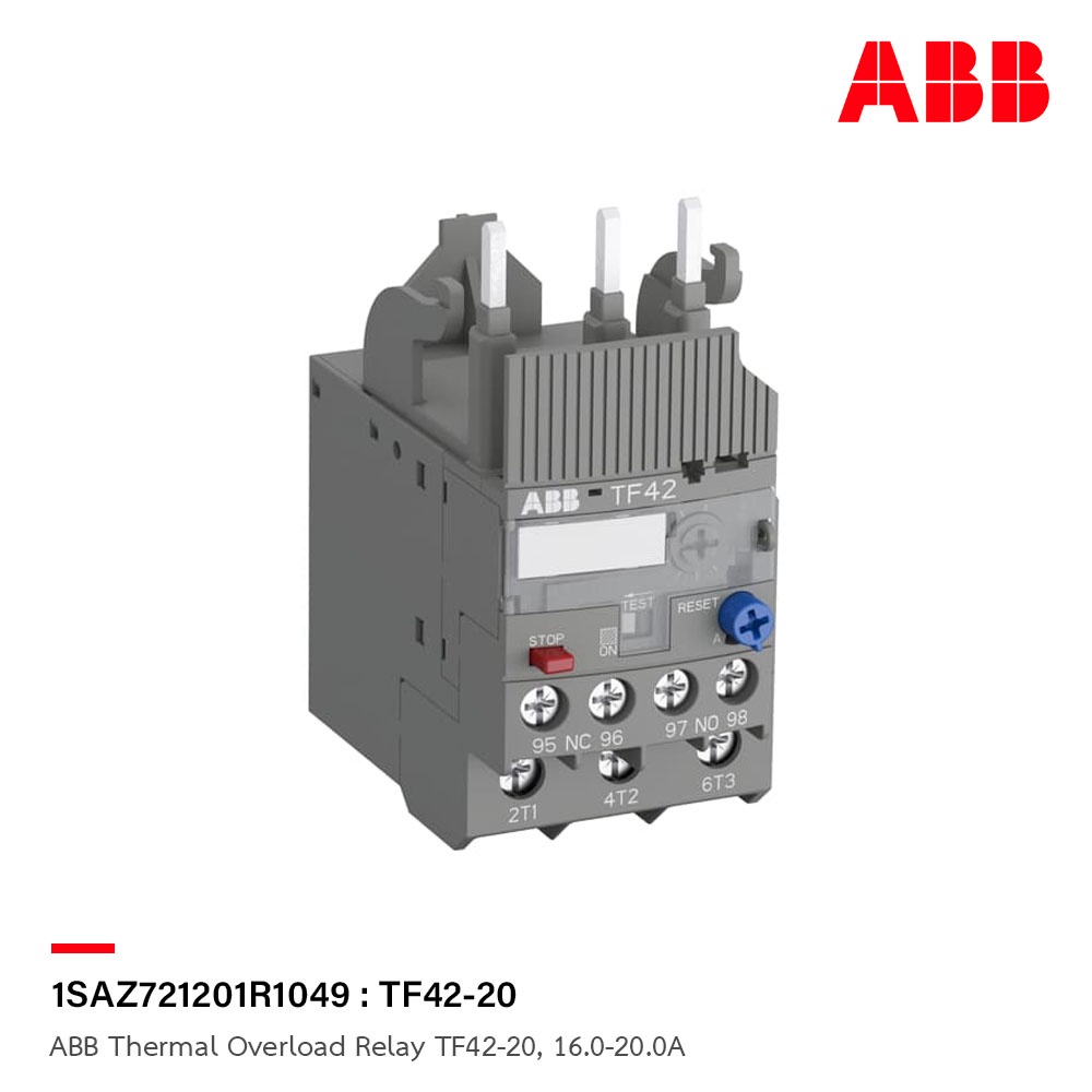 abb-thermal-overload-relay-tf42-20-16-0-20-0a-tf42-20-l-1saz721201r1049-l-เอบีบี-โอเวอร์โหลดรีเลย์