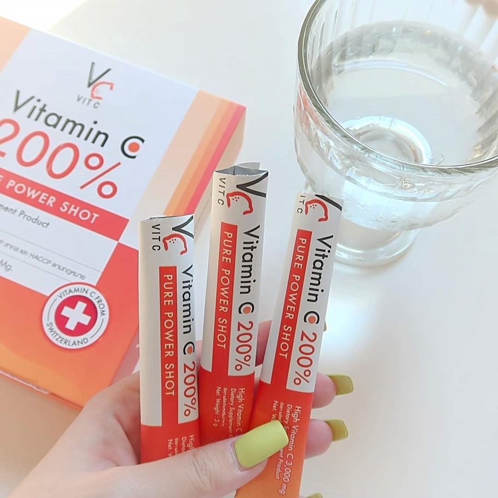 ภาพสินค้าPure Power Shot High Vitamin C 3,000 mg. วิตามินซีเพียว น้องฉัตร VC Vit c Vitamin C 200% ส่งจริง ส่งไว จากร้าน ano_beautyshop บน Shopee ภาพที่ 6