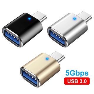 อะแดปเตอร์เชื่อมต่อ LED USB 3.0 เป็น Type C OTG เป็น USB C USB-A เป็น Micro USB Type-C ตัวเมีย สําหรับ Samsung Xiaomi POCO