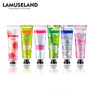 สินค้า LAMUSELAND 6 ครีมทามือ ให้ความชุ่มชื้น แบบพกพา ซ่อมแซมผิวแห้ง ให้กลิ่นหอม สบายตัว # SLK58459