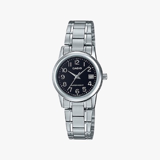 ภาพหน้าปกสินค้า[ประกันร้าน] CASIO นาฬิกาข้อมือผู้หญิง รุ่น LTP-V002D-1B Standard Black Dial Silver ที่เกี่ยวข้อง