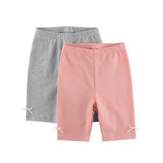 กางเกงขาสั้นผ้าฝ้ายสีเทา/สีชมพู capris 2020