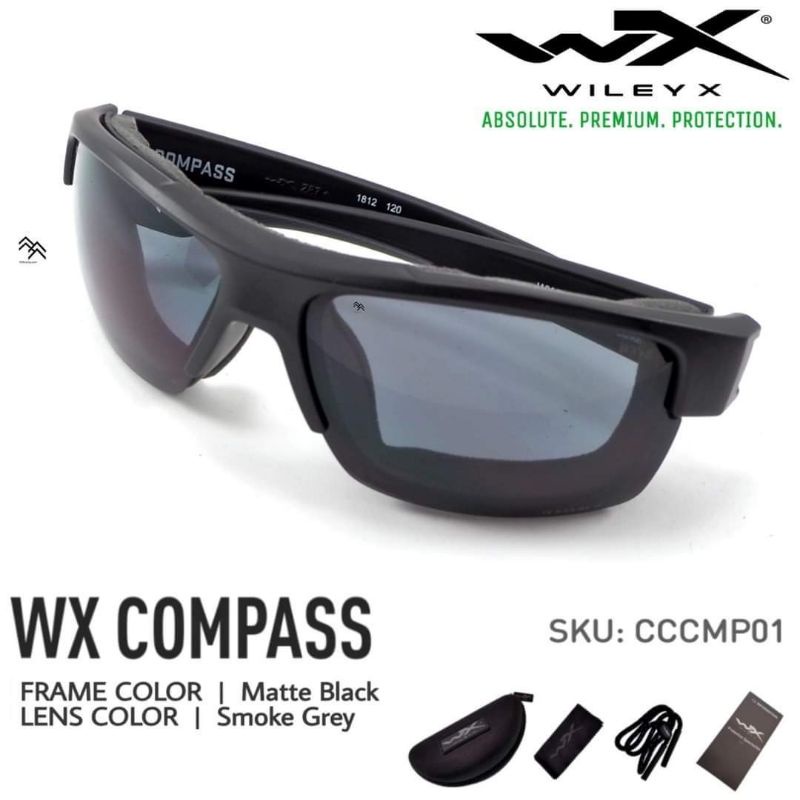 แว่นตา-wileyx-แท้-รุ่น-compass-รุ่นที่มีโฟมกันลมที่สามารถถอดได้-สำหรับใช้งานในที่มีฝุ่นละอองสูง