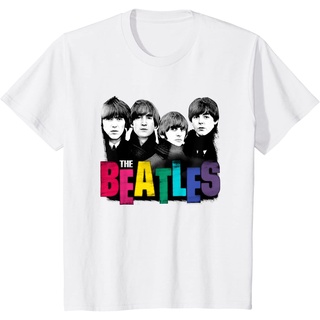 เสื้อยืดวงดนตรีเสื้อยืด ขนาดใหญ่ พิมพ์ลาย The Beatles สีสันสดใส สําหรับผู้ชาย และผู้หญิงall size