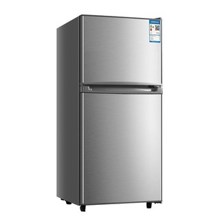 สินค้า Biaowang ตู้เย็นสองประตูในครัวเรือนตู้เย็นขนาดเล็ก 128 ลิตร เหมาะสำหรับครอบครัวหรือหอพัก