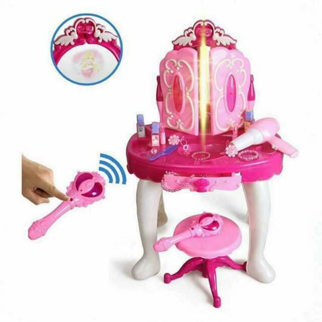 250toys-โต๊ะเครื่องแป้งเจ้าหญิง-มีคฑาเสกกระจกเปิด-ปิด-ของเล่นเสริมพัฒนาการ-ของเล่น