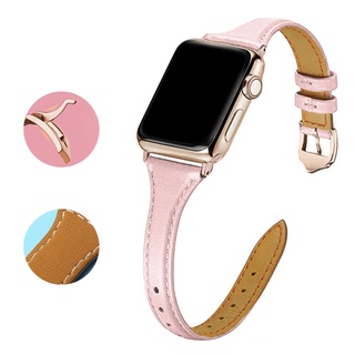 สายนาฬิกาข้อมือหนังสําหรับ Compatible with Apple Watch Band 45มม .44 มม . 40 มม . 42 มม .41มม . 38 มม . Iwatch Bracelet Series 7 6 Se 5 4 3 2 1