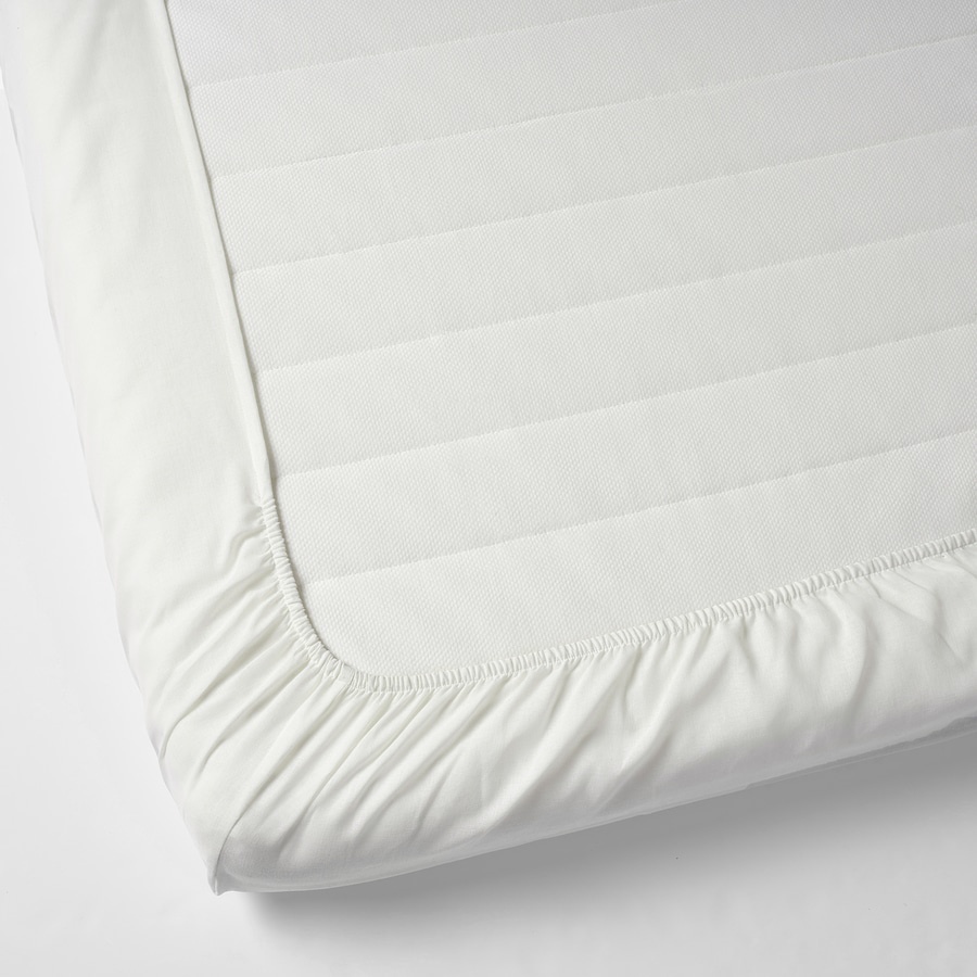 ikea-อีเกีย-taggvallmo-ทักก์วัลล์โม-ผ้าปูที่นอนรัดมุม-สีขาว-90x200-ซม