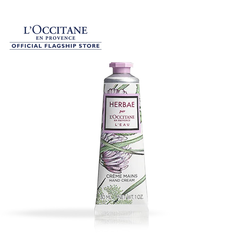 ภาพหน้าปกสินค้าL'Occitane Herbae L'Eau Hand Cream 30ML ล็อกซิทาน ครีมทามือ แอร์เบ แฮนด์ครีม 30 มล. (กลิ่นหอมธรรมชาติ,แฮนด์ครีม )