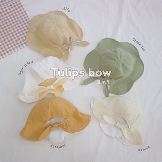 Tulips bow หมวกทรงทิวลิป หมวกน่ารักสไตล์เกาหลี