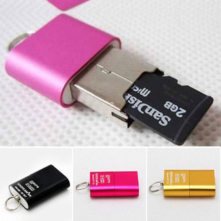 เครื่องอ่านการ์ดหน่วยความจํา Micro Sd Tf Usb 2.0 ขนาดเล็ก แบบพกพา