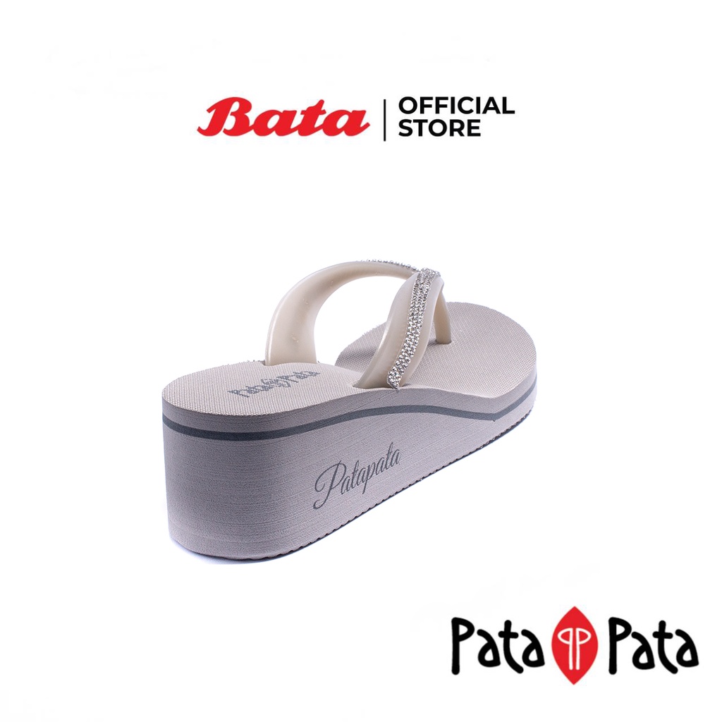 bata-บาจา-ยี่ห้อ-patapata-รองเท้าเล่นน้ำสงกรานต์-รองเท้าลุยน้ำสงกรานต์-แบบหูหนีบ-ส้นสูง-2-นิ้ว-รุ่น-sammy-สีเทา-7722331