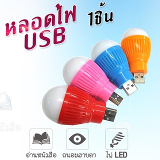 หลอดไฟ USB จิ้ว  หลอดเล็กสว่างมากคละสีjm-usb01