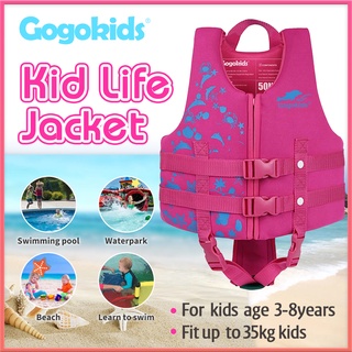 สินค้า Gogokids ชุดว่ายน้ํา เสื้อแจ็กเก็ต ลอยน้ํา สําหรับเด็ก อายุ 3-8 ปี