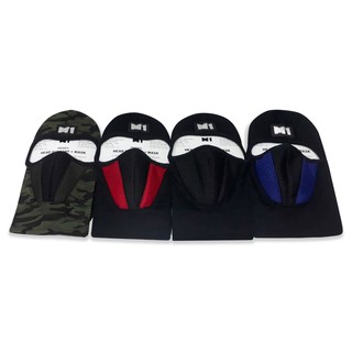 สินค้า หมวกรองกันน็อค หมวกซัพพอร์ท หมวกซับเหงื่อ M1 แบบเต็มหน้า รุ่น M2 มีที่กรองฝุ่น