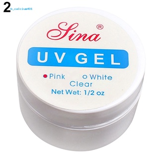 Farfi  3 Color Clear White Pink Nail Art Primer Base UV Gel Top Coat Tips Decor