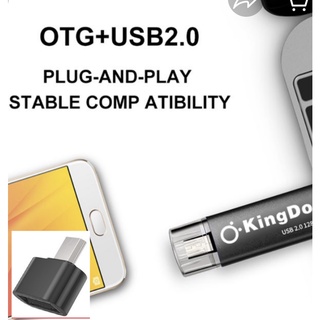 USB kingdแฟลชไดรฟ์ USB OTG ไดรฟ์ความเร็วสูงที่เก็บข้อมูลภายนอก 32GB 64GB 128GB  Micro USB Stick