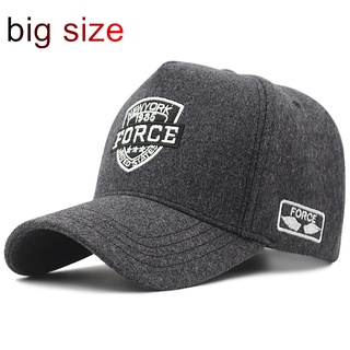 หมวกเบสบอล ผ้าวูล ขนาดใหญ่ 60-65 ซม. เหมาะกับใส่กลางแจ้ง สําหรับผู้ชาย