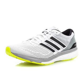 Adidas รองเท้าวิ่งชาย Adizero Boston 6 ลิขสิทธิ์แท้ สี White/Silver Metallic CG3142 Men Running Shoes