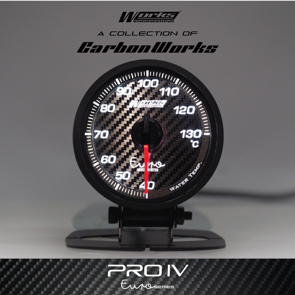 Works Engineering Pro 4 IV 52mm Euro Series Gauge with Sensor & Stand ...