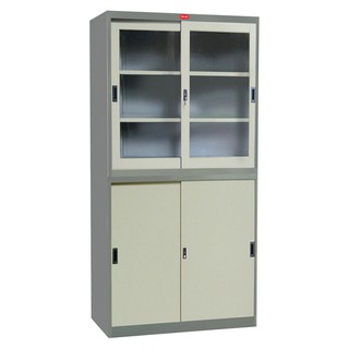 File cabinet STEEL CABINET PRELUDE PK-301 GREY Office furniture Home &amp; Furniture ตู้เอกสาร ตู้เอกสารบนกระจกล่างทึบ PRELU