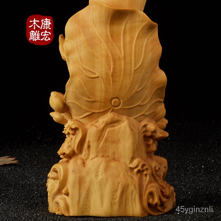 yueqing-boxwood-แกะสลักไม้เพื่อส่งพระพุทธรูปเจ้าแม่กวนอิม-แกะสลักงานฝีมือไม้ตกแต่งรถยนต์-ไม้แกะสลัก-12ay