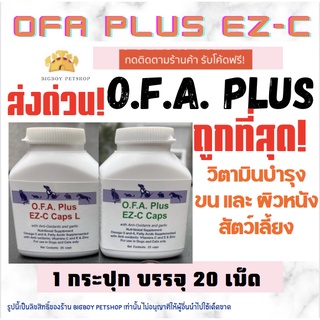 Sale🔥O.F.A. Plus EZ-C วิตามินบำรุงขนและผิวหนังสุนัข แมว ขนขาดหลุดร่วง วิตามินสุนัขแมว วิตามินโรคผิวหนังสุนัข แมว 20 เม็ด