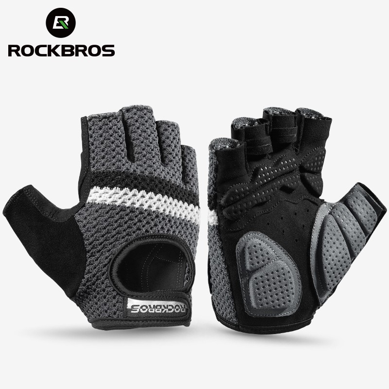 rockbros-ถุงมือกันกระแทกสําหรับออกกําลังกาย