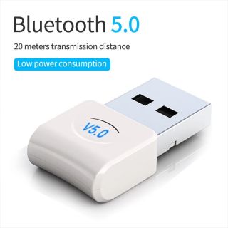 USB Bluetooth Dongle ADAPTER V5.0 สำหรับ PC คอมพิวเตอร์แล็ปท็อปไร้สายเสียงเพลงลำโพงหูฟังตัวรับสัญญาณ Transmisor สีดำ ขาว