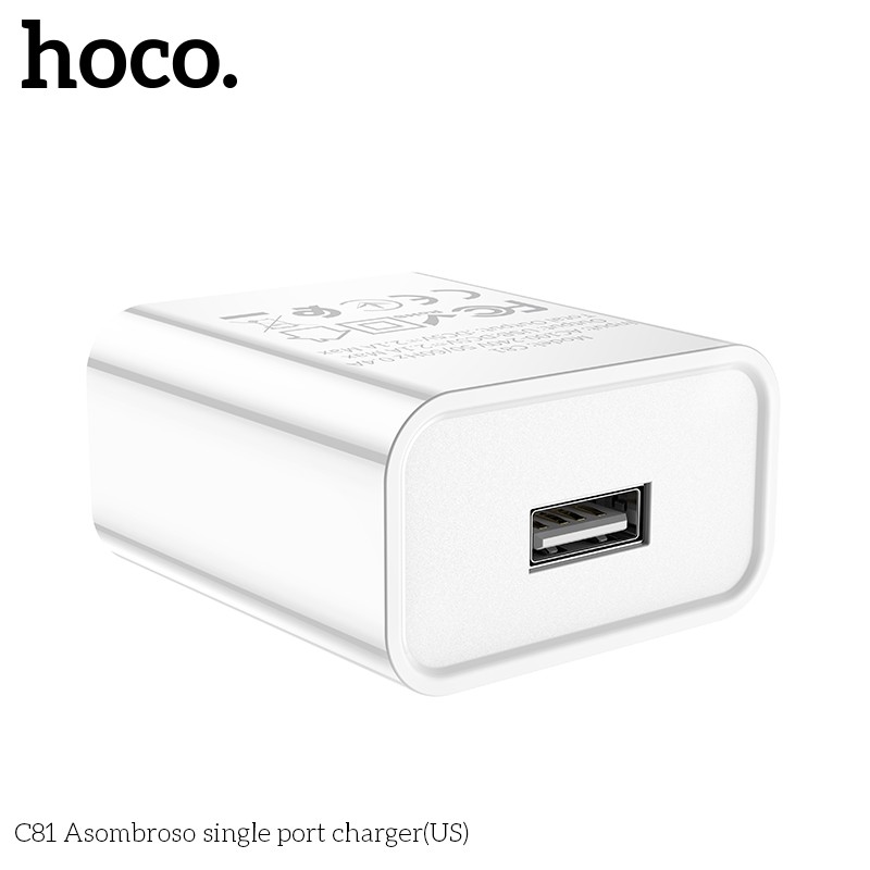 hoco-c81-หัวชาร์จ-ชุดชาร์จหัว-สาย-1usb-2-1a-สินค้าใหม่ล่าสุด-พร้อมส่ง