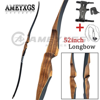 AMEYXGS 52 นิ้ว 10-30lbs Longbow Recurve Bow ลามิเนตไม้ Bow Riser เยาวชนยิงการฝึกอบรม Long Bow