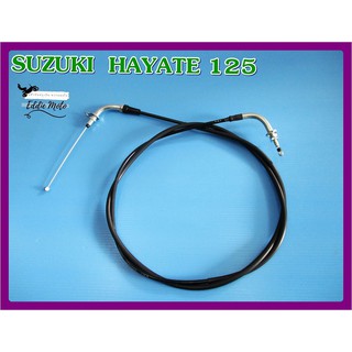 THROTTLE CABLE "GRADE A"  for SUZUKI HAYATE125 // สายคันเร่ง ฮายาเต้ "สีดำ" สินค้าคุณภาพดี