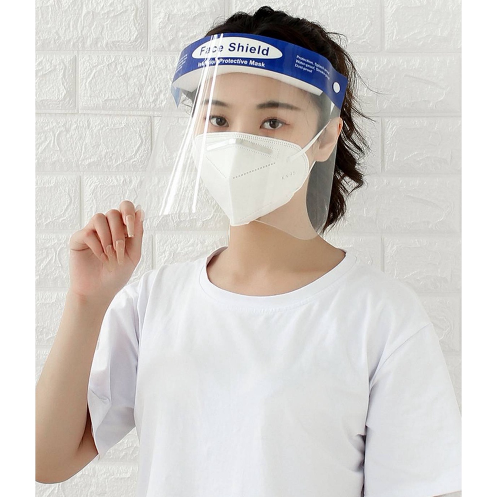 หน้ากากใสสำหรับป้องกันฝุ่นละออง-กันน้ำ-สารคัดหลั่ง-ปกป้องใบหน้าและดวงตา