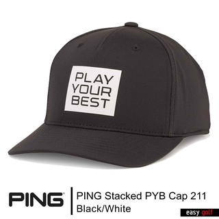 PING CAP STACKED PYB 211 PING CAP MEN หมวกกีฬากอล์ฟผู้ชาย