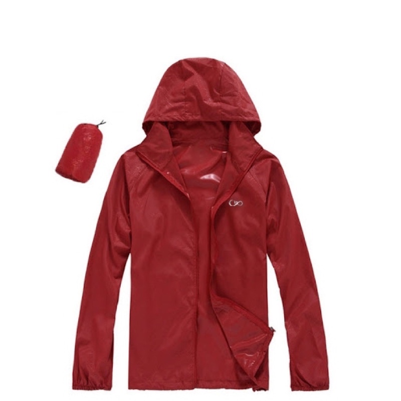 ภาพหน้าปกสินค้าเสื้อกันแดด เสื้อกันยูวี ผ้าบางเบาใส่สบาย UPF50 สีแดง