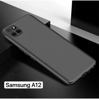 ส่งจากไทย Case Samsung galaxy A12 เคสโทรศัพท์ต้านเชื้อแบคทีเรีย เคสโทรศัพท์ SAMSUNG A12 เคสนิ่ม tpu เคสสีดํา เคสซิลิโคน