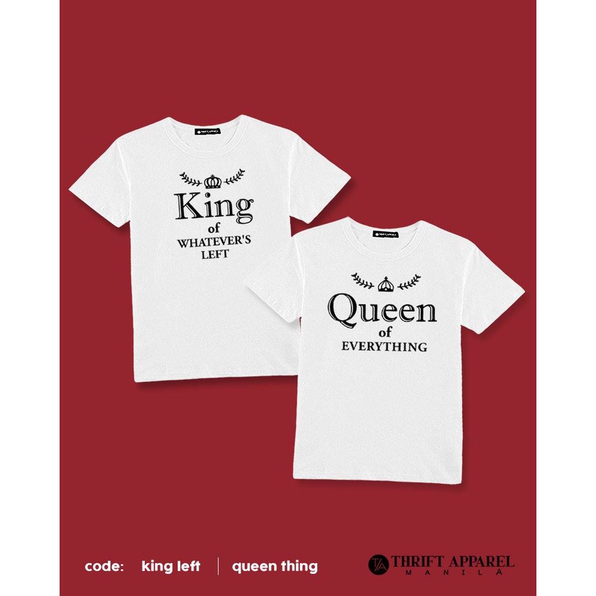 เสื้อยืด-king-left-i-queen-thing-thrift-apparel-couple-tees